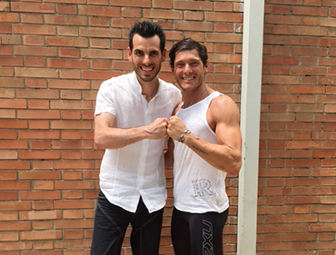 Aldo Montano con sport nutritionist lorenzo bergami