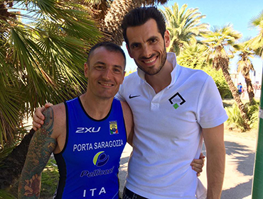 Federico Pivato con nutrizionista sportivo Lorenzo Bergami da strategic nutrition center